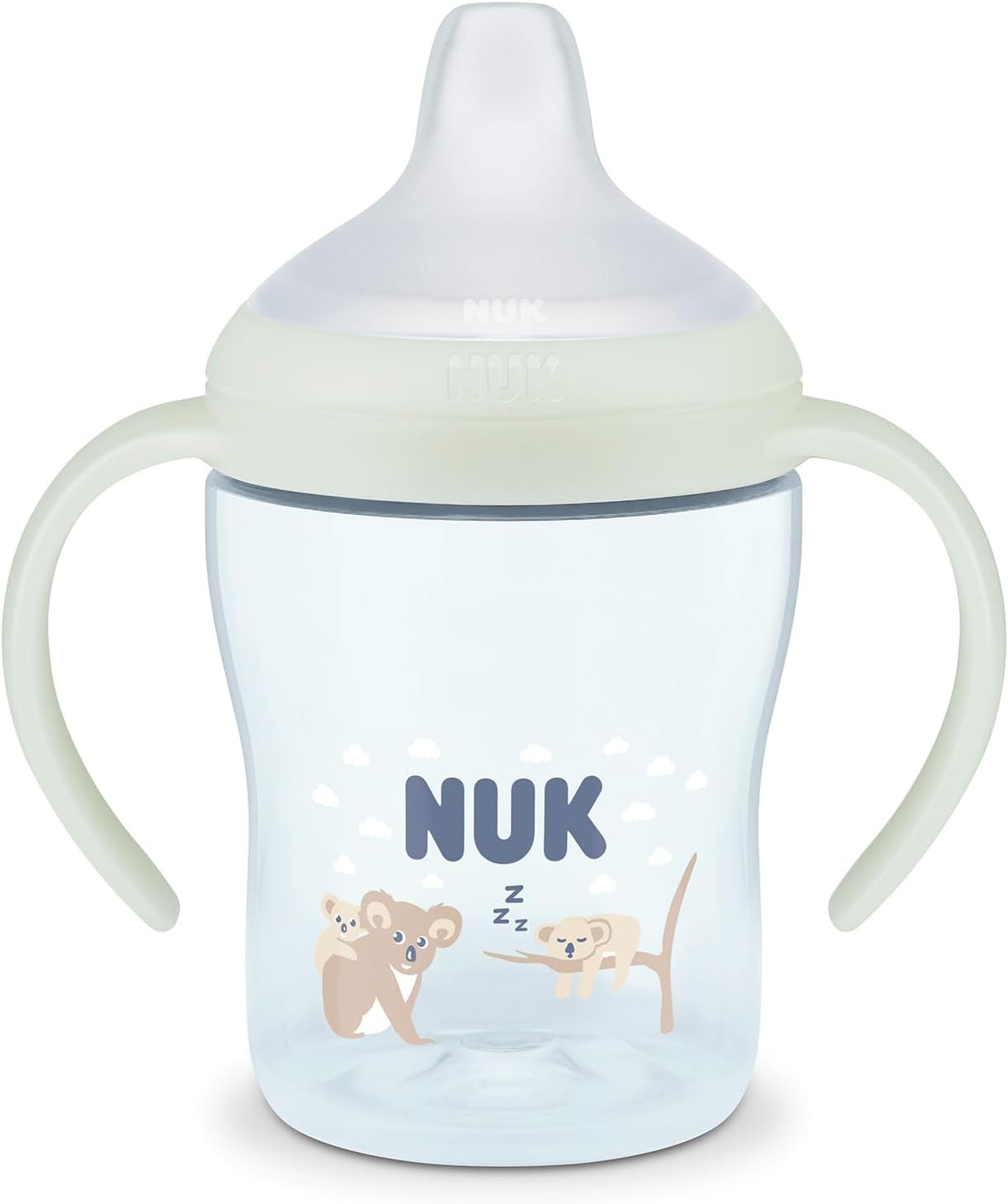 NUK Perfect Match csöpögésmentes pohár 150 ml 6 hó+ SÖTÉTBEN VILÁGÍT