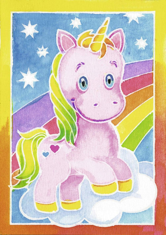 RAVENSBURGER Mixxy Colors szablon do malowania jednorożec 8,5 x 12,5 cm