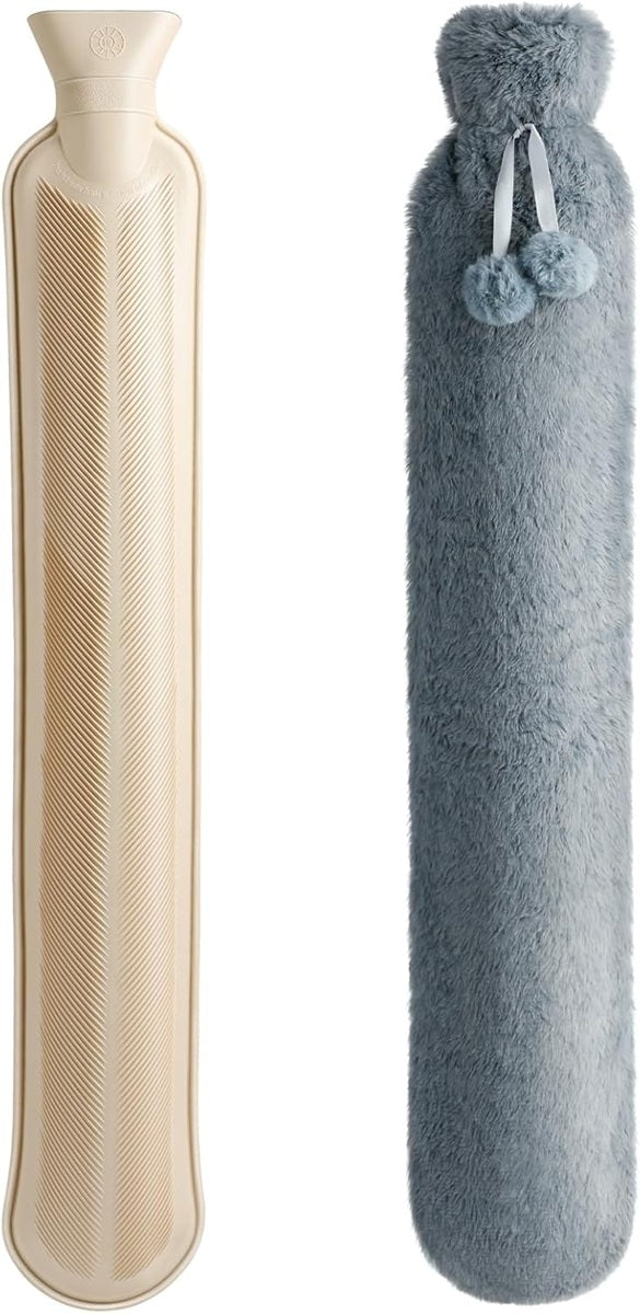 HOMEALEXA termofor cu apă din cauciuc 2 litri + husă moale 72 cm