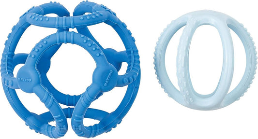 NATTOU mordedores in silicone 2 pezzi 7 cm e 10 cm