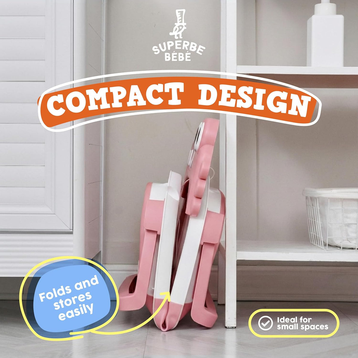 SUPERBE wanienka kompaktowa składana + wkładka dinozaur