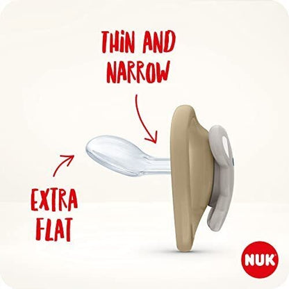 NUK Space Day&Night succhietto calmante in silicone x4 0-6 mesi