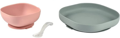 BEABA set de vajilla de silicona con ventosa para bebés