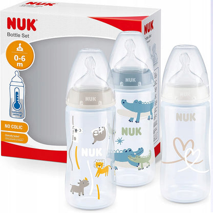 NUK No Colic sada lahví 3x 300 ml 0-6