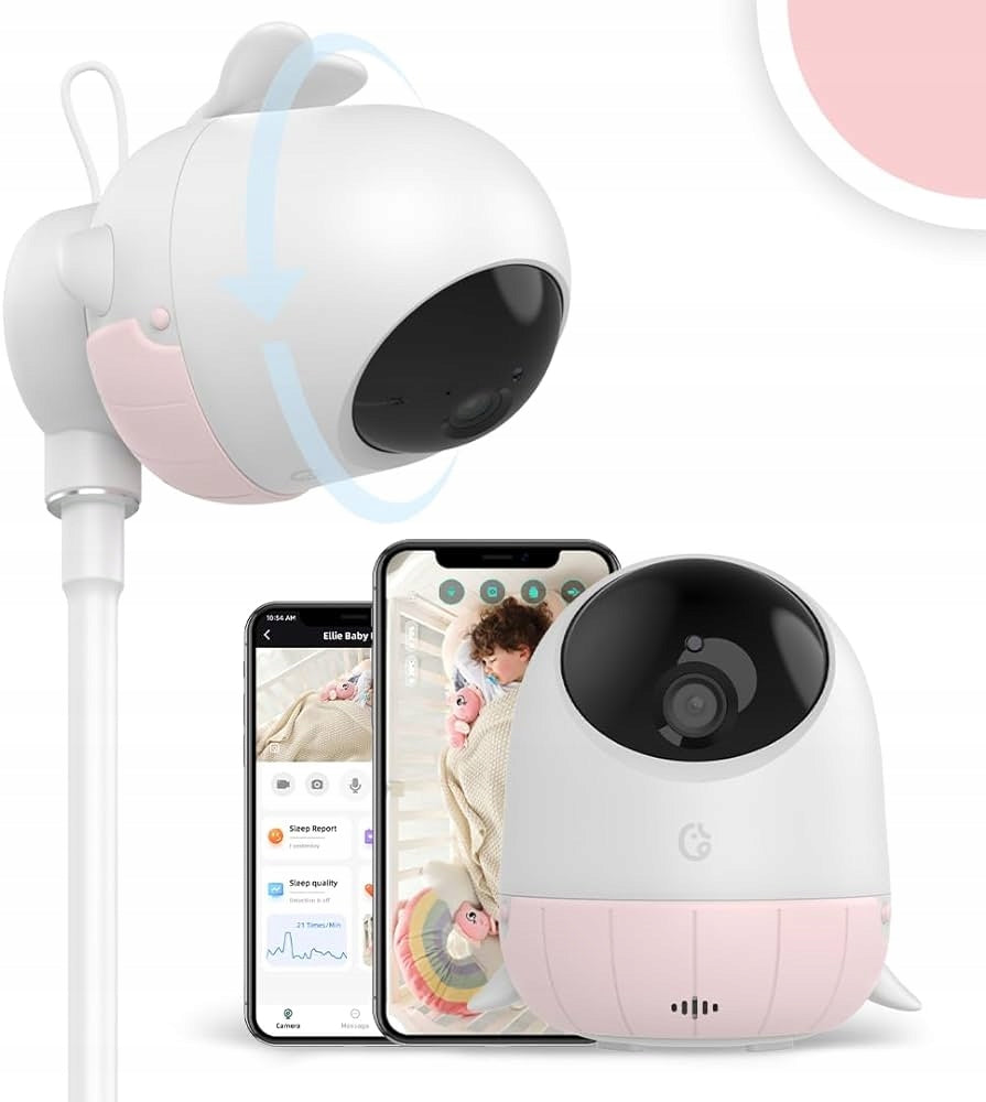 SIMSHINE Baby Pro kamera 2K FHD 360° niania elektroniczna iOS Android + uchwyt