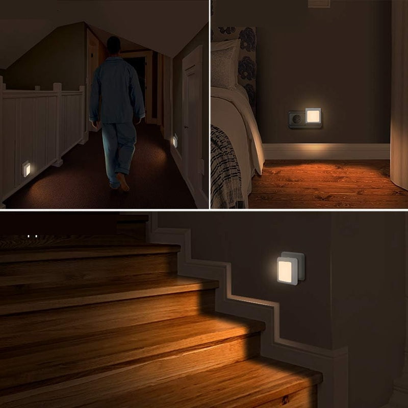 EMOTIONLITE lampka nocna LED do gniazdka 7x7 cm 2 sztuki