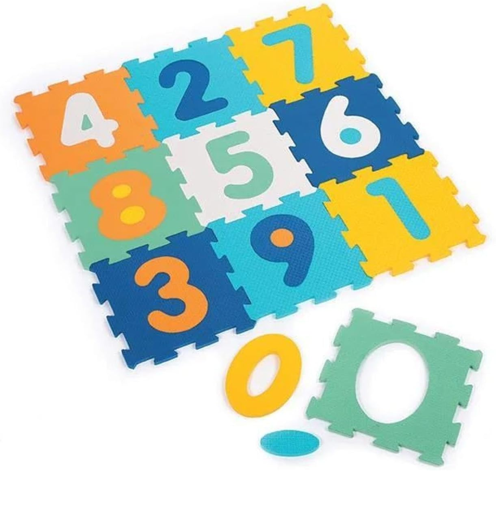 LUDI összecsukható puzzle játszószőnyeg 2 az 1-ben számokkal 90 x 90