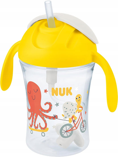 NUK Motion Cup cană anti-picurare cu pai flexibil 8 m+