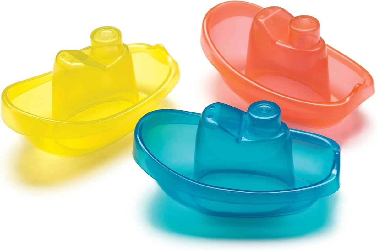 PLAYGRO Bright Baby Boats fürdőjáték, 3 csónak 11 cm
