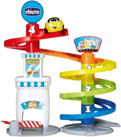 CHICCO parcheggio multipiano 37 cm + auto Turbo Ball