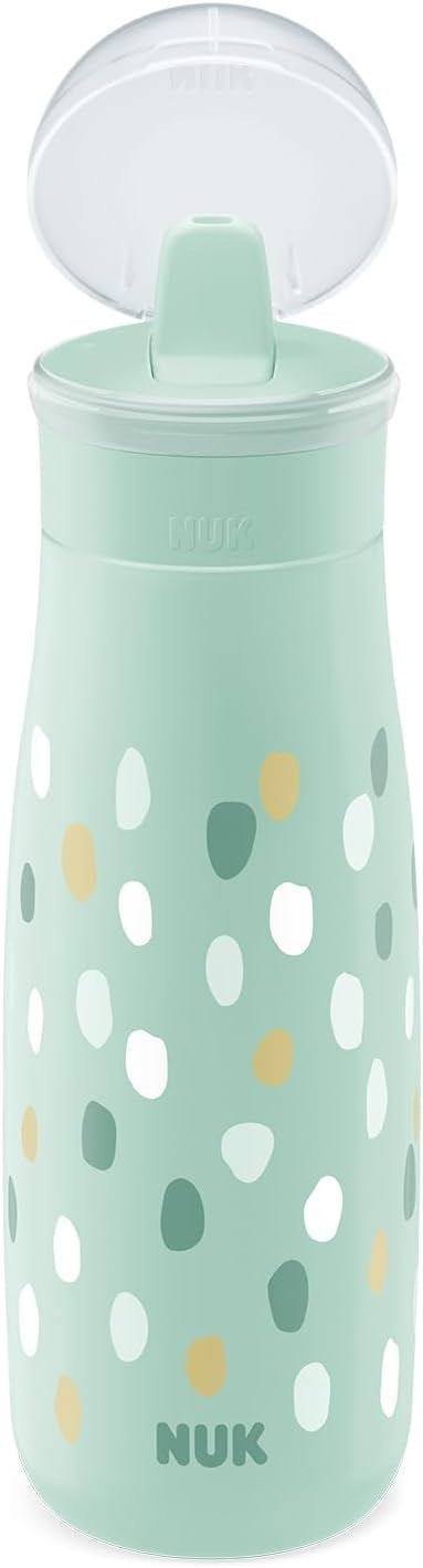 NUK Mini-Me Flip szívószálas palack lehajtható szájrésszel, 450 ml, 12 hó+