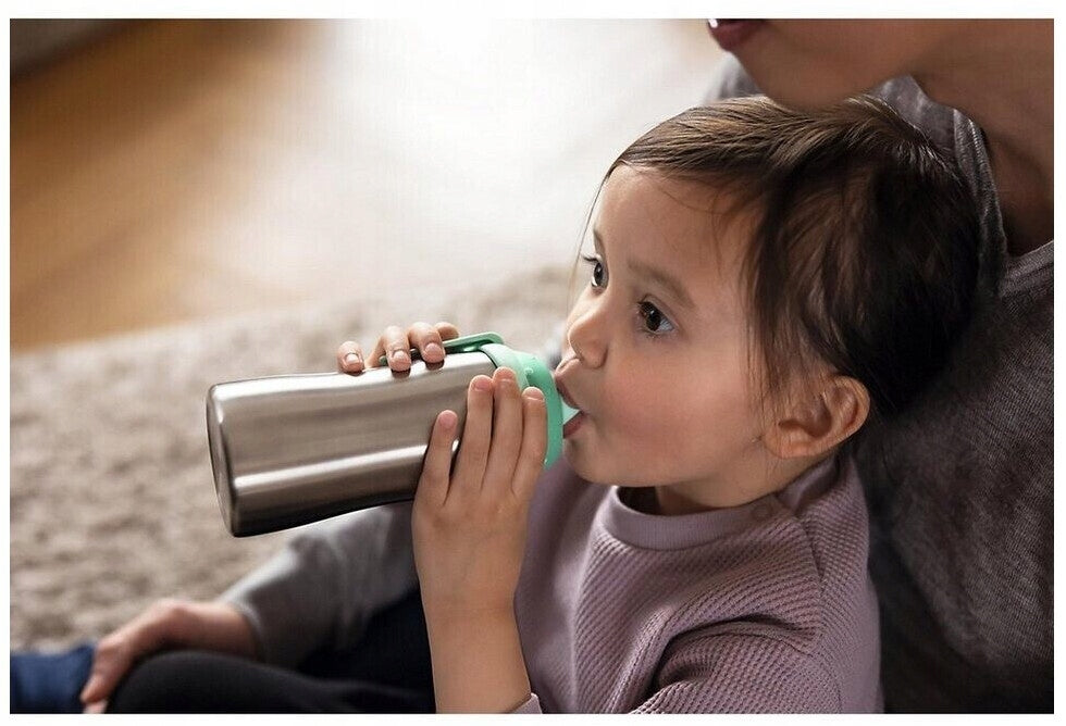 NUK Junior Cup FĽAŠA Z NEHRDZAVEJÚCEJ OCELE s náustkom push-pull, 215 ml