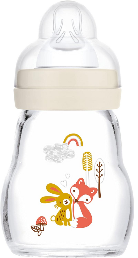 MAM Feel Good bouteille en verre 170 ml 0 m+ tétine 1