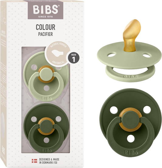 BIBS COLOUR smoczki uspokajające 2pack kauczuk 0-6 msc ANATOMICZNE