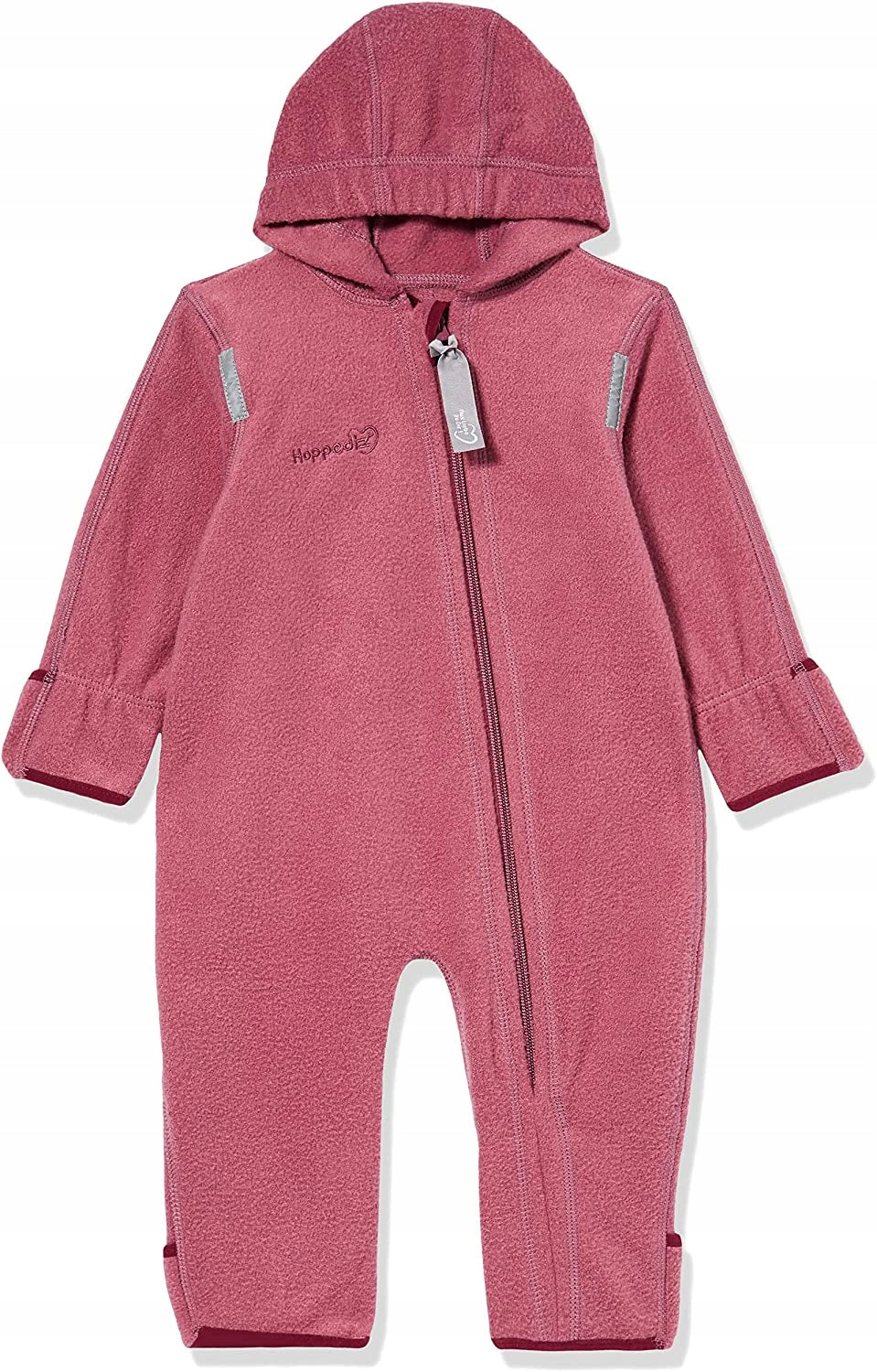 HOPPEDIZ fleece overall with fold-over sleeves and legs