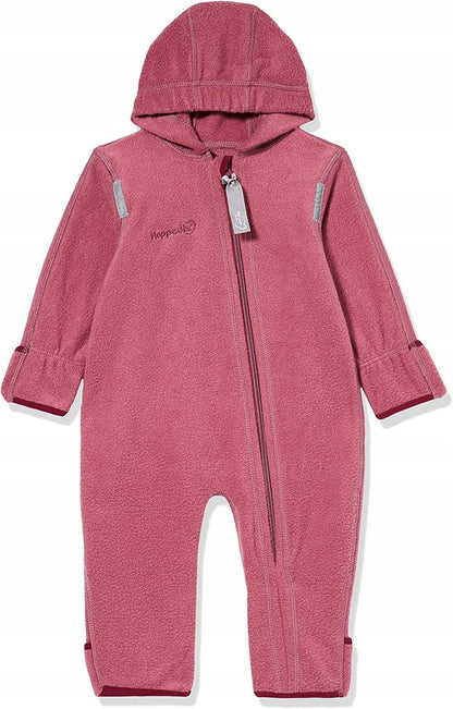 HOPPEDIZ fleece overall with fold-over sleeves and legs