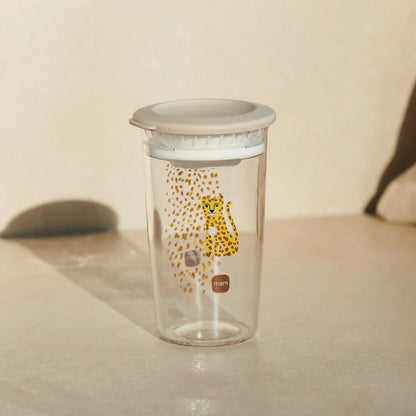 MAM Easy to Drink Cup csőrös itatópohár 360°-os szájjal, 290 ml, 8 hó+, LEOPÁRD