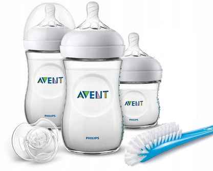 PHILIPS AVENT set van 4 flessen, speen, borstel