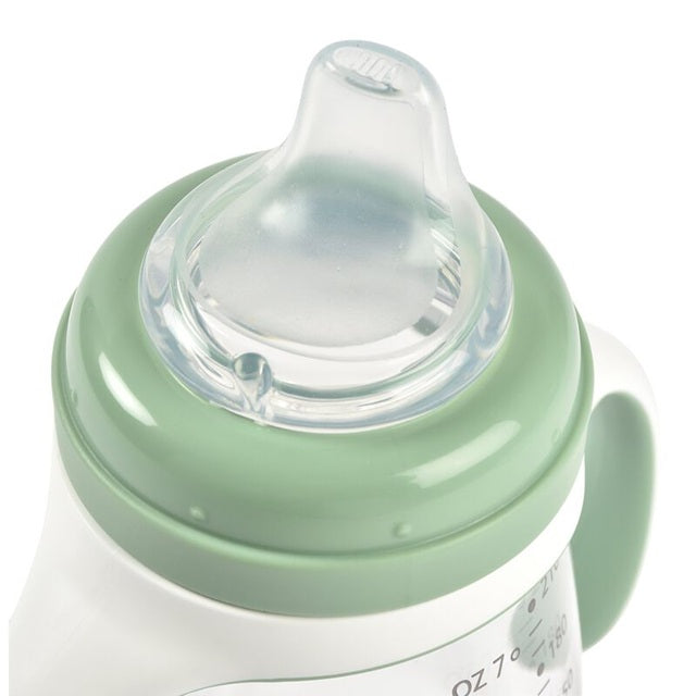 BEABA Training Bottle 2 az 1-ben, csepegésmentes pohár két szájrésszel, 210 ml, 4 hónapos kortól