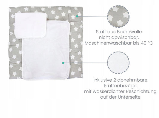 TUPTAM fasciatoio morbido con 2 coperture 75x65 cm