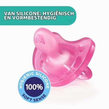 Chicco Physioforma Soft rózsaszín szilikon cumi 0-6 hó