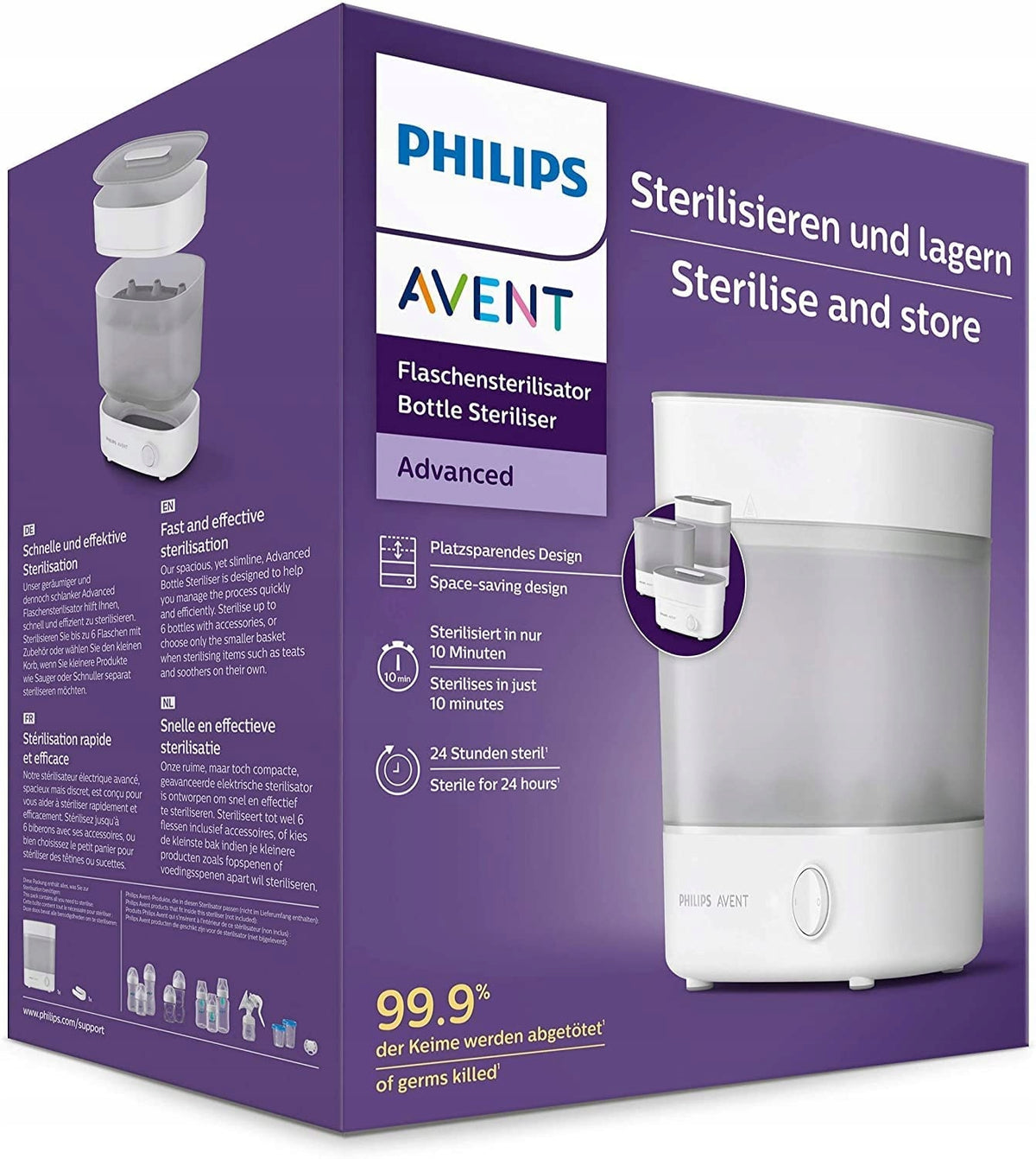 PHILIPS AVENT esterilizador elétrico a vapor