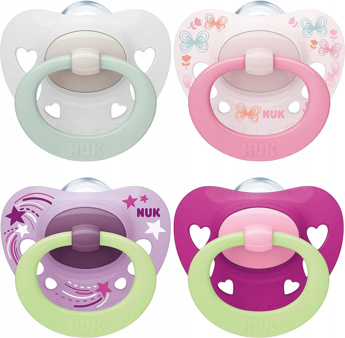 NUK SIGNATURE Day&Night πιπίλα x4 0-6 μηνών