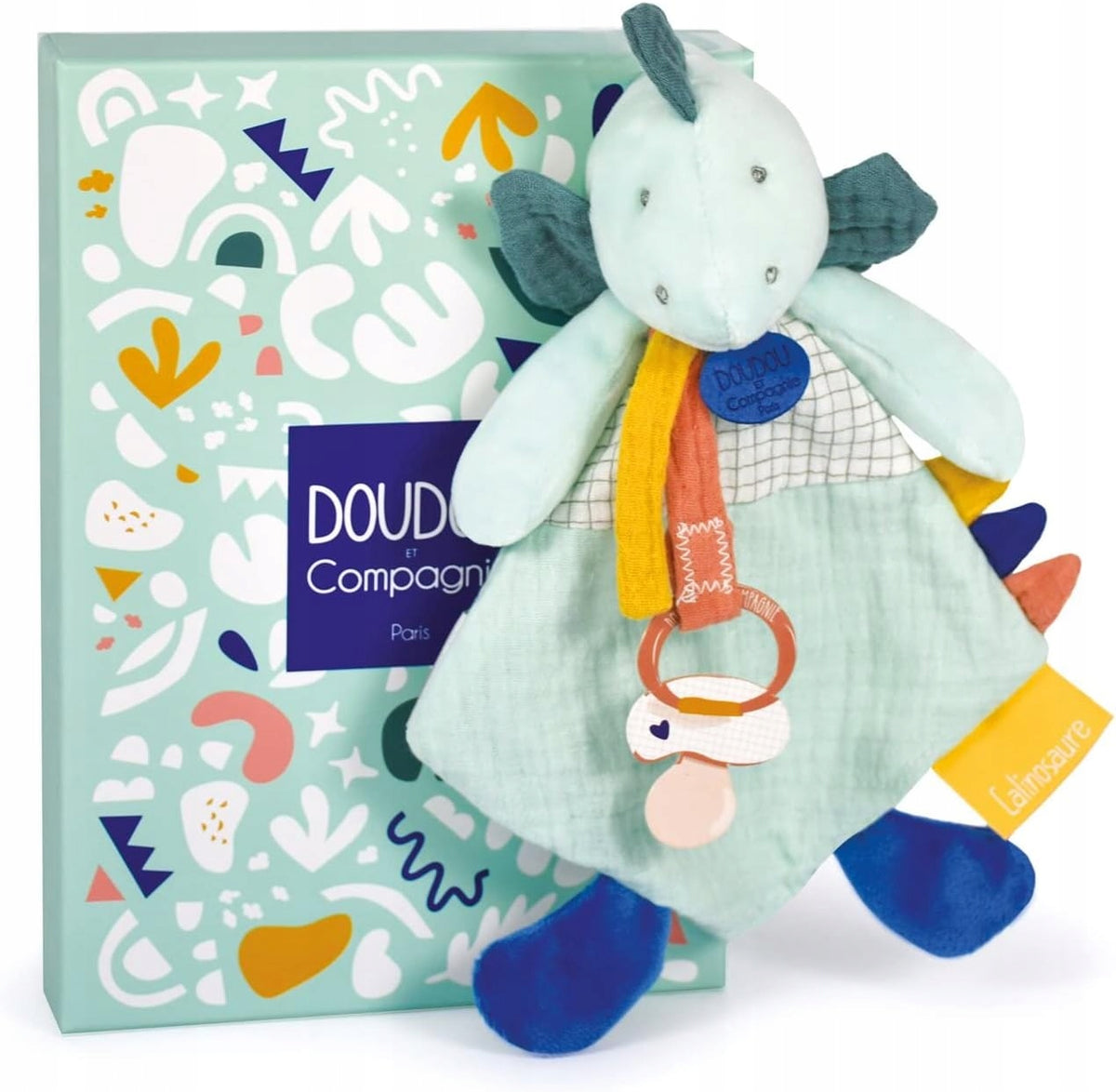 DOUDOU et COMPAGNIE drake snuttefilt med napphållare