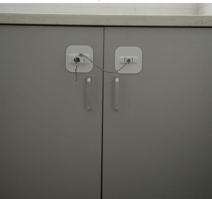 CHILD SAFETY LOCK verrou de sécurité pour armoires et tiroirs 19 cm + 2 clés