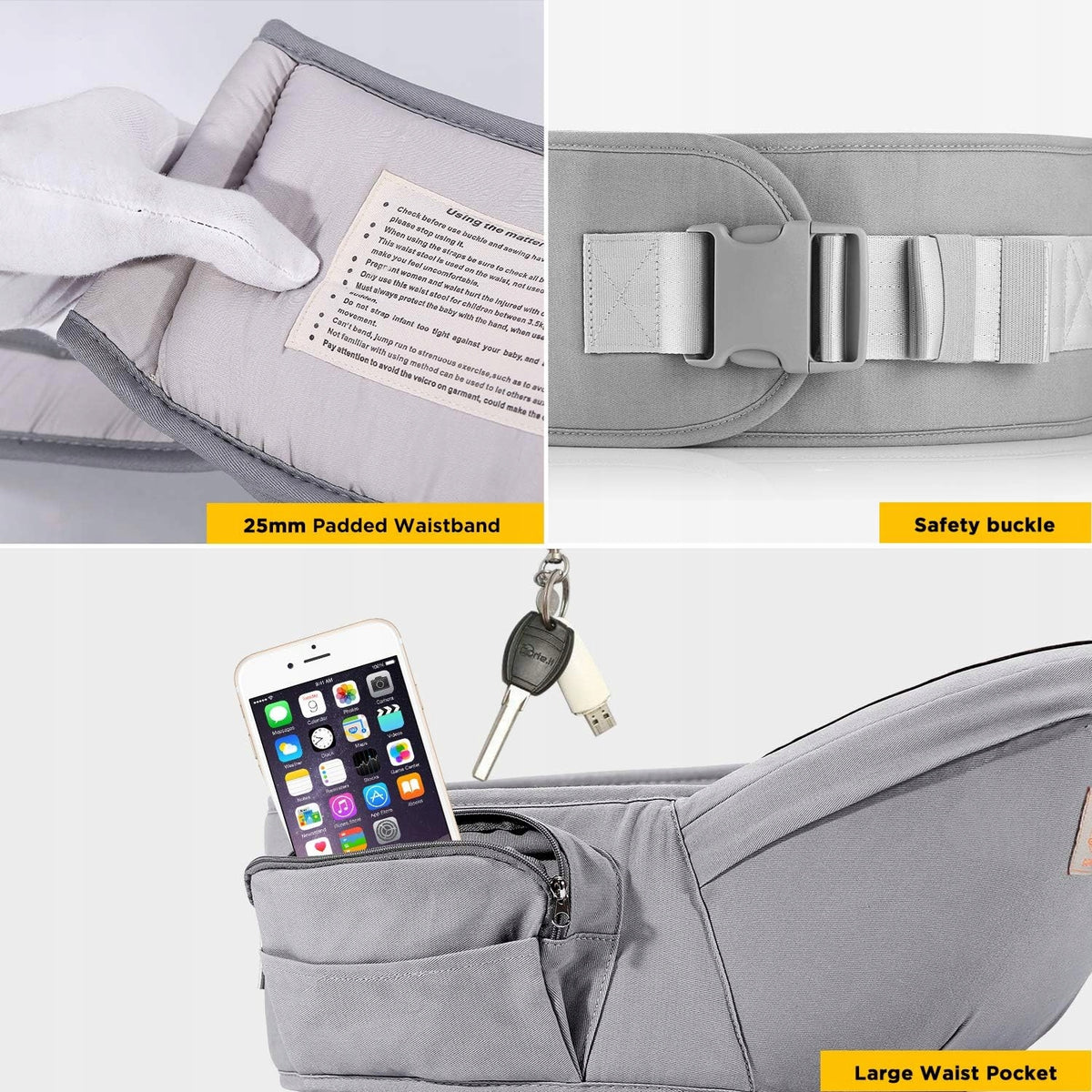 GAGAKU car seat, hip seat carrier