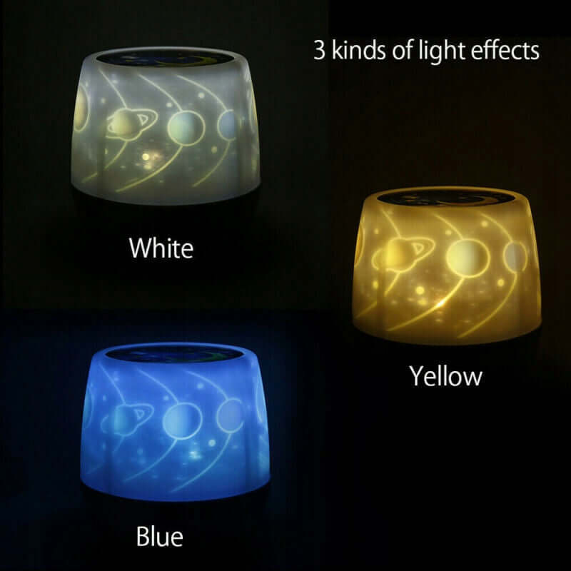 SPECIAL SWEET lampka nocna + projektor, 5 motywów, biały projektor z 3 efektami światła: white, yellow i blue