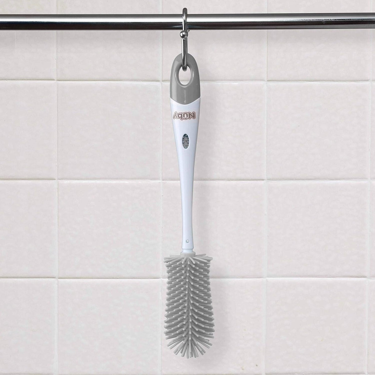 NUBY 2-in-1 bottle and teat cleaning brush + stand