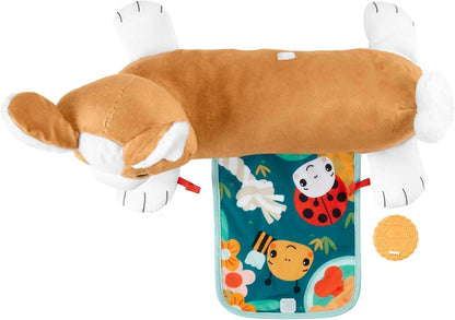 FISHER-PRICE HJW10 hason fekve használható játékos kutyus, 29,2 x 43,2 cm