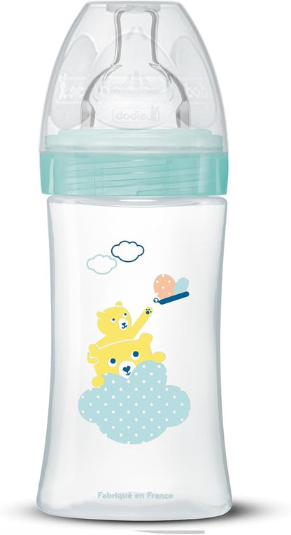 DODIE Sensation+ butelka 270 ml smoczek 2 średni przepływ 0-6 m MIŚ i LEW