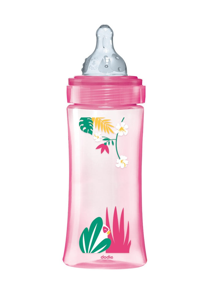 DODIE butelka 330 ml smoczek 3 szybki przepływ 6 m+