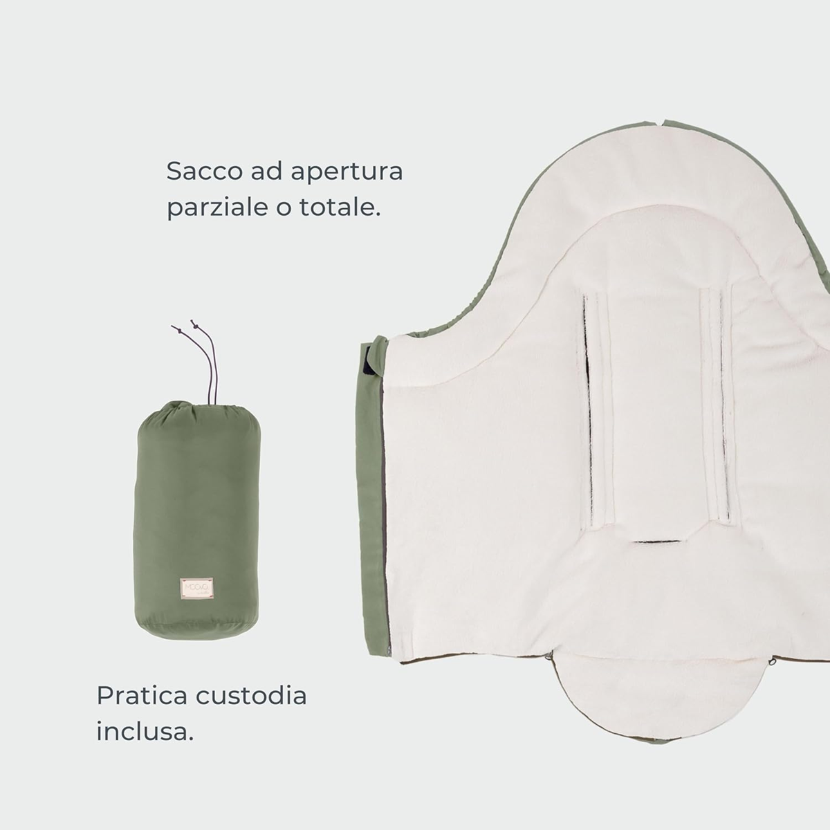 MOOVO NUVITA univerzális bundazsák babakocsikhoz, 0–6 hónapos korig, 80 cm