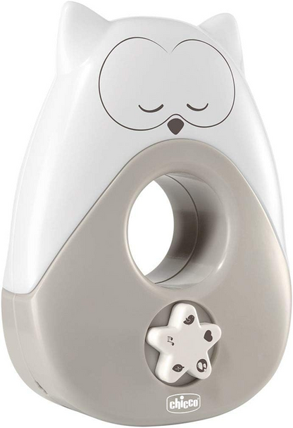 CHICCO Sweet Lights lampada notturna con melodie e suoni GUFO 13,5 x 18 cm