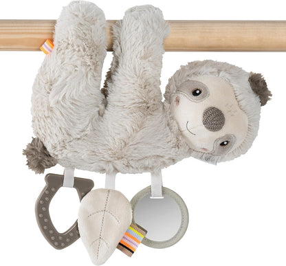 FEHN Activity plüss LAJHÁR babakocsi- és autósülés-függő játék, 22 cm