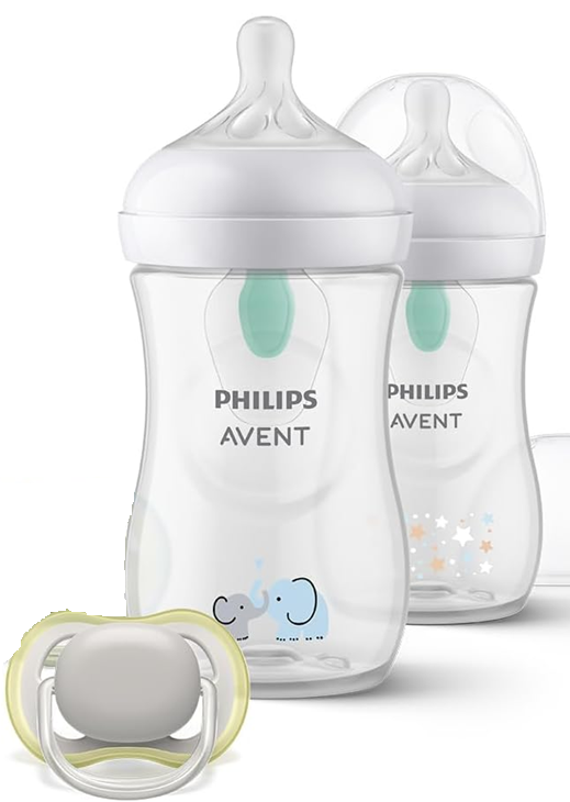 PHILIPS AVENT Natural RESPONSE AIRFREE VENT sada láhev 260ml x2 + dudlík