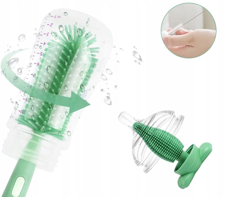 VICLOON 3 az 1-ben szilikon cumisüveg, cumi és szívószál tisztító kefe 28 cm