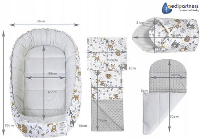 MEDIPARTNERS nest, insert, pillow, swaddle, blanket