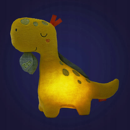 FEHN peluche de bombazina com luz de presença DINO 20 x 23 cm
