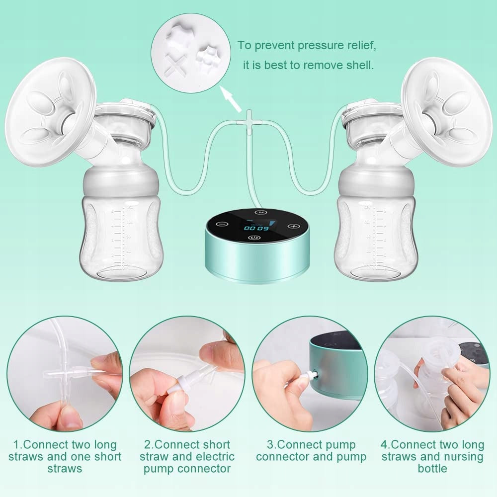 PIAEK dvojitá elektrická odsávačka mléka BPA FREE