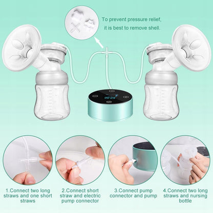 PIAEK dvojitá elektrická odsávačka mléka BPA FREE