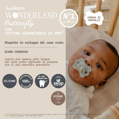 SUAVINEX Wonder Butterfly Πιπίλα Καταπραϋντική 6–18 μηνών Σιλικόνη SX PRO
