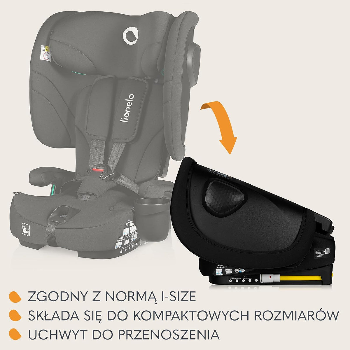 LIONELO NELLY i-Size autósülés 76-150cm, ISOFIX-szel
