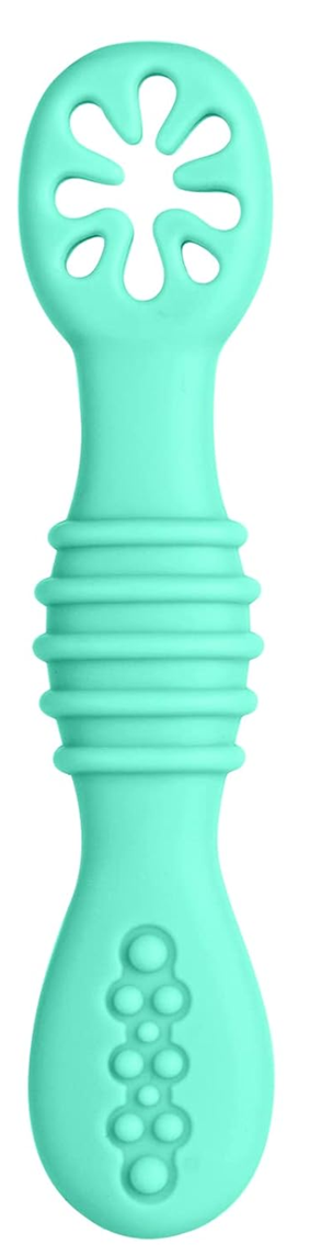 VICLOON Sticky Spoon silikónová lyžička 2,5 x 10 cm 4 m+ zelená