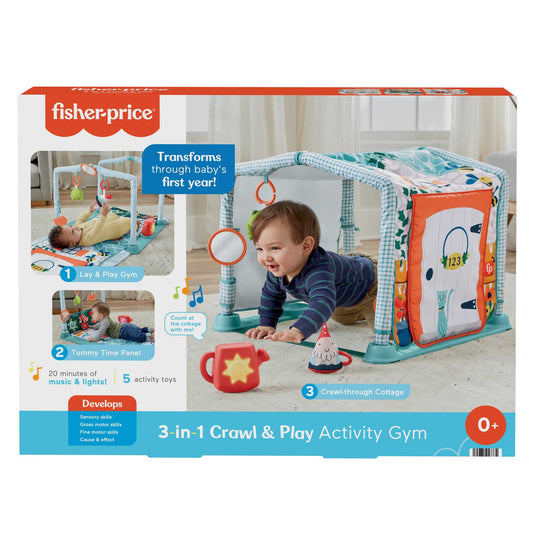 FISHER-PRICE 3 az 1-ben játszószőnyeg, oktató Felfedező Ház