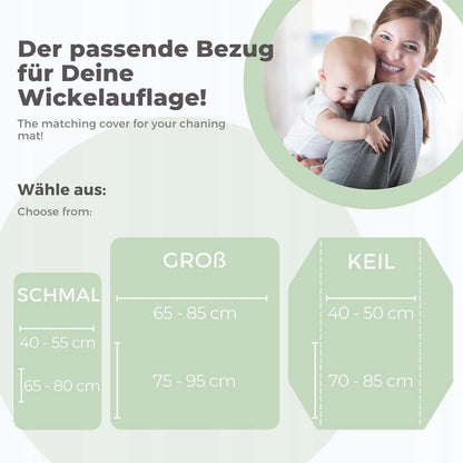 LILLY AND BEN 2x pokrowiec frotte na przewijak, szaro-biały, 40-55 x 65-80 cm, bawełna, nowy po zwrocie