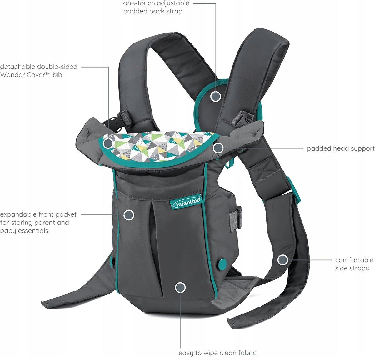INFANTINO SWIFT CLASSIC portabebés ergonómico 3,5 - 12 kg